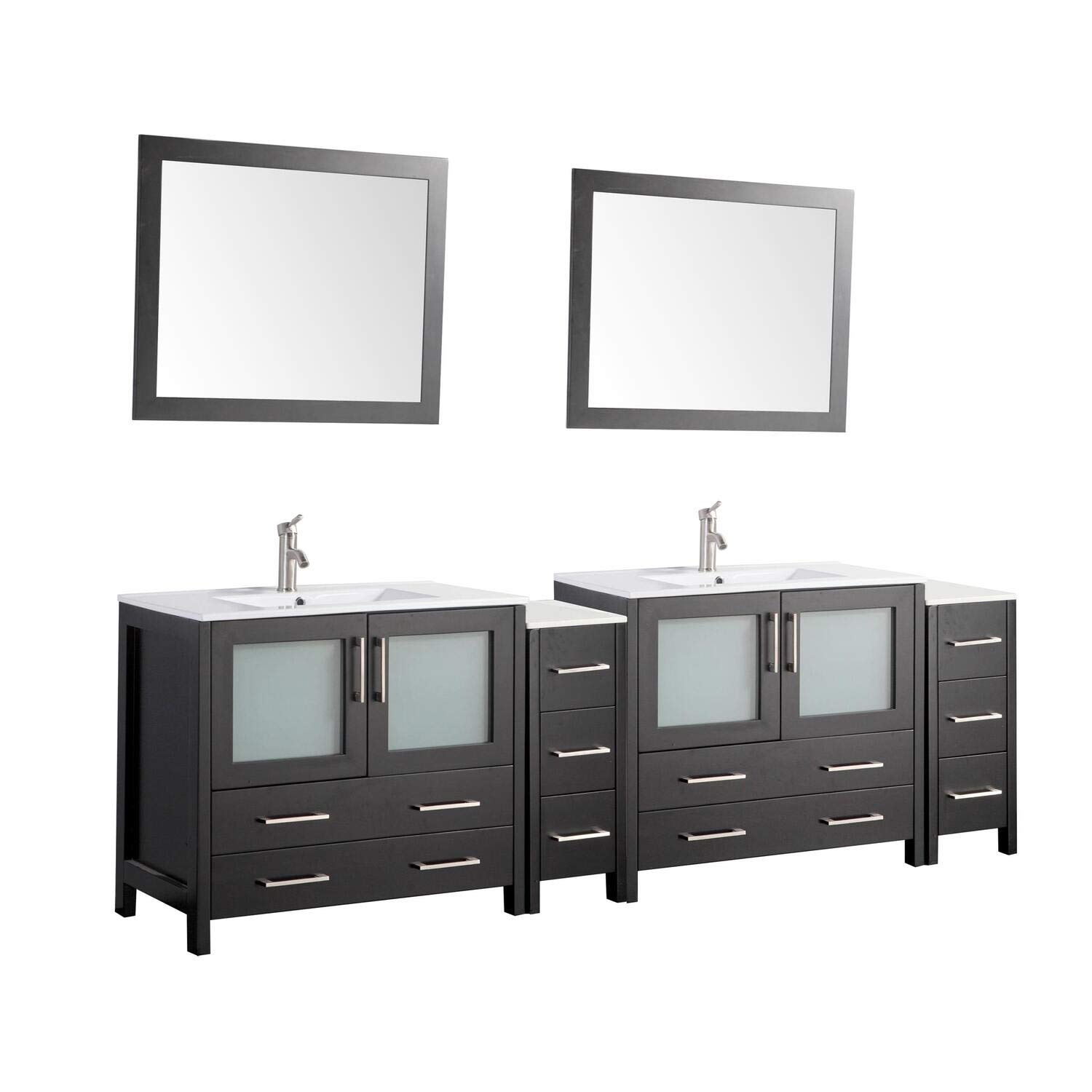 Vanity Art 96-inch Espresso Vanity