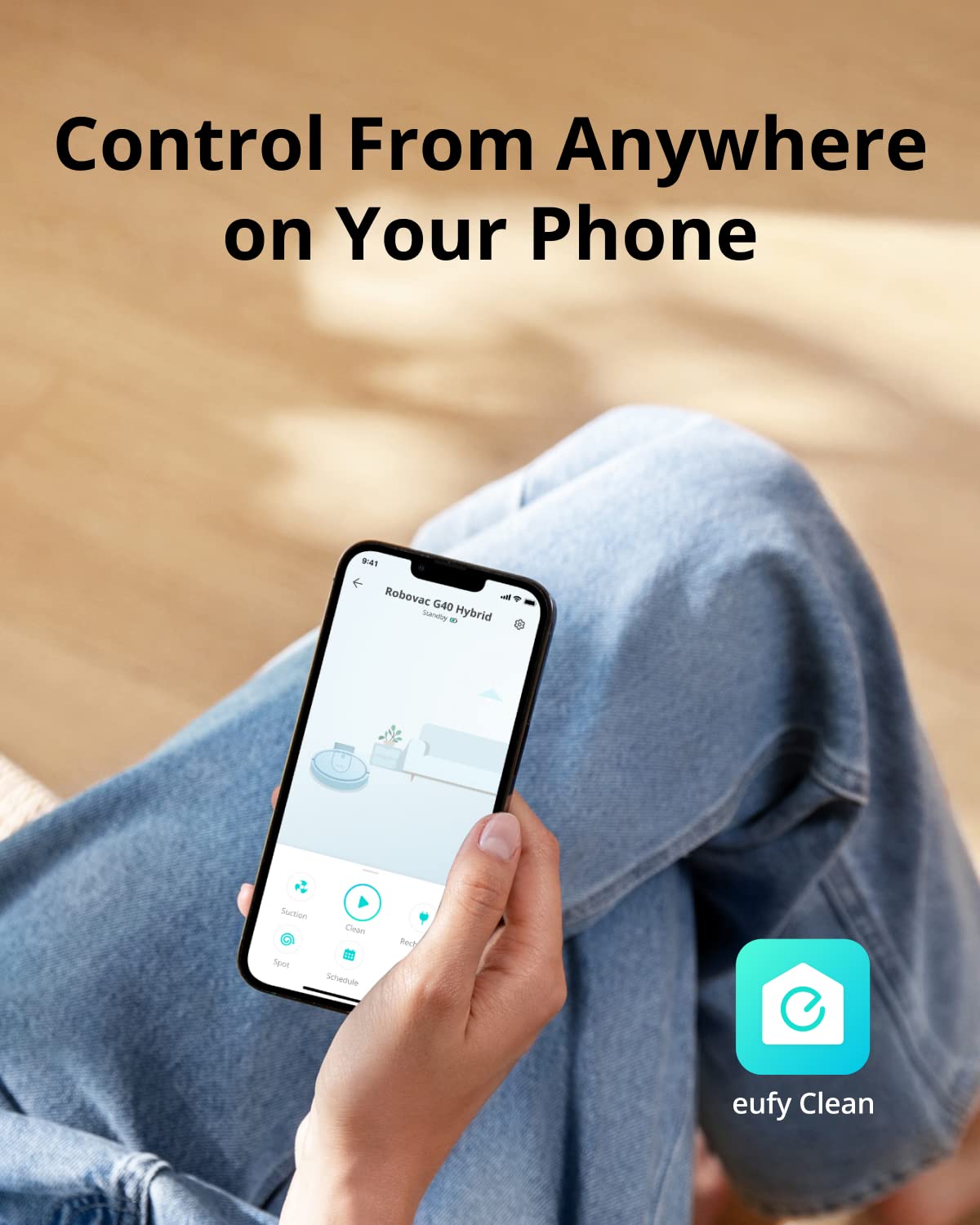 eufy by Anker, G40 Hybrid, 2,500 Pa Suction Power, 2-in-1 Mop and Vacuum, Logical Pathfinding, Wi-Fi Connected, Ultra-Slim, Quietly Cleans, Robot Vacuum Ideal for Hard Floors and Pet Hair