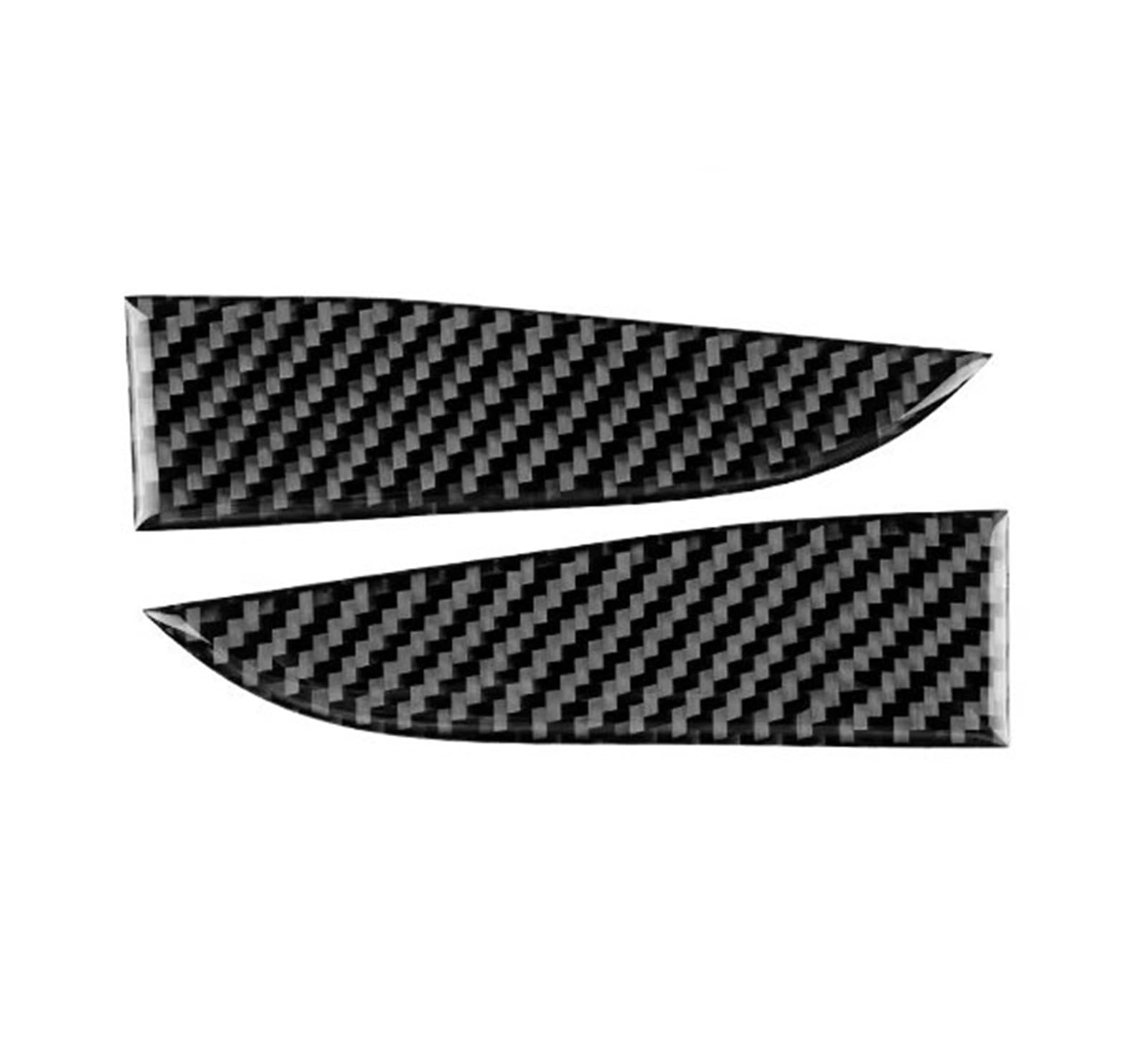 Stickers Inner Real Soft Carbon Fiber Inner Door Triangle Cover Sticker Trim for Tesla for Model 3 Highland 2024 Interior Trim(Black Highland 2024)