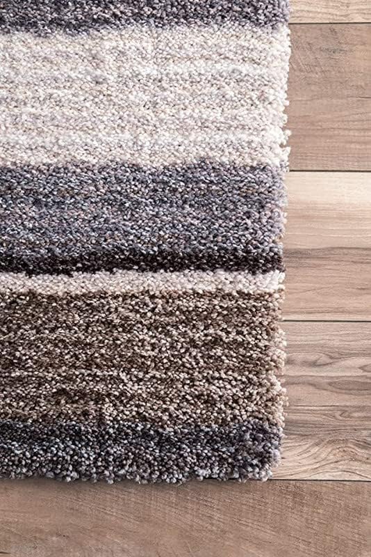 Image of Shaggy Rugs 4 x 6 Feet Soft and Cozy Carpet for Living Room & Hall, Bedroom, and Kids Room Non-Slip, High Pile, Machine Washable, Perfect for Any Room (Multi Choclate)