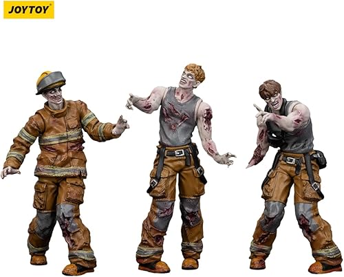 Miniatura 6 de JOYTOY Dark Source - Figura de zombi de bomberos 125 con articulaciones móviles y desmontables, figuras de zombi en miniatura para exhibición de