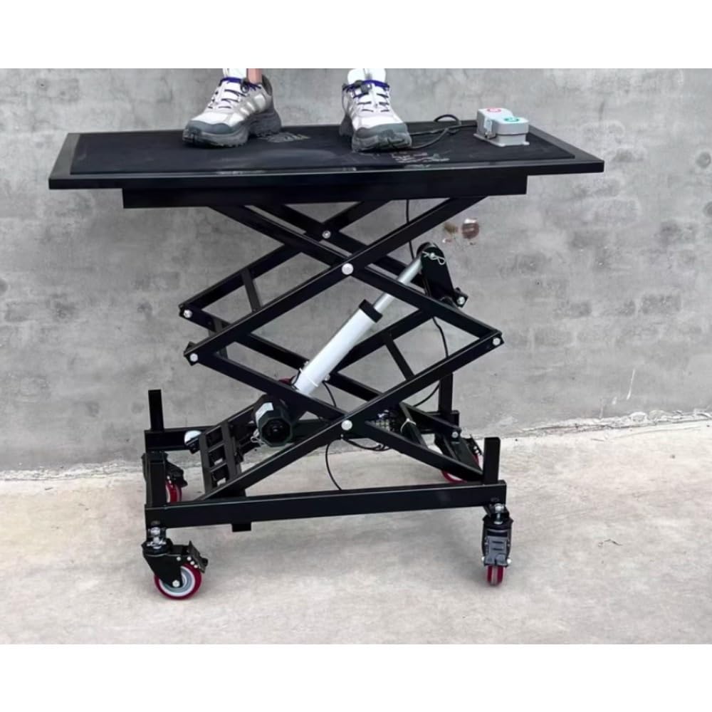 Elektryczny składany podnośnik do wnętrza domu, podnośnik platformowy Det le z wciągarką Heavy Du Lifting Equint (100 x 55 cm, 180 kg Capaci)