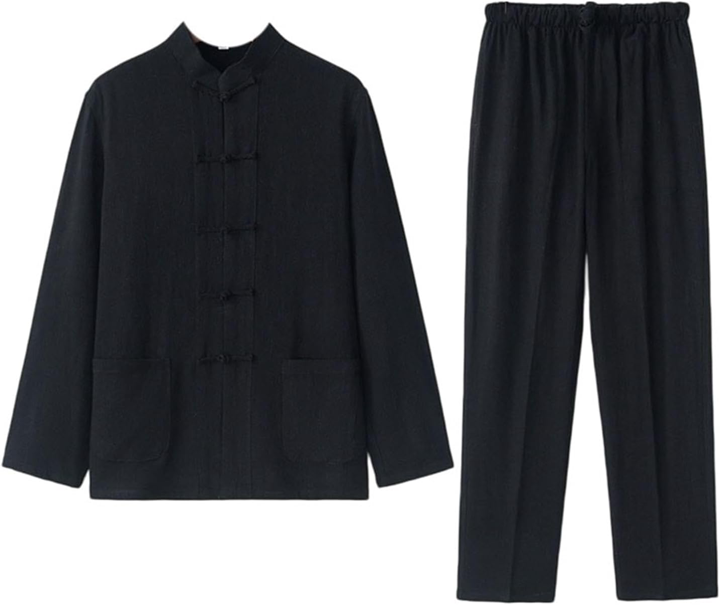 Elderly Men's Summer Linen Tang Suit Vintage Casual Set