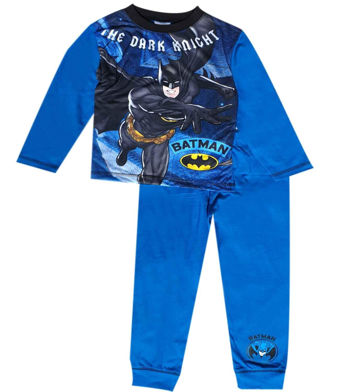 Dc Comics Boys Blue Offical Licensed Batman Long Pyjamas Age 7-8 Years