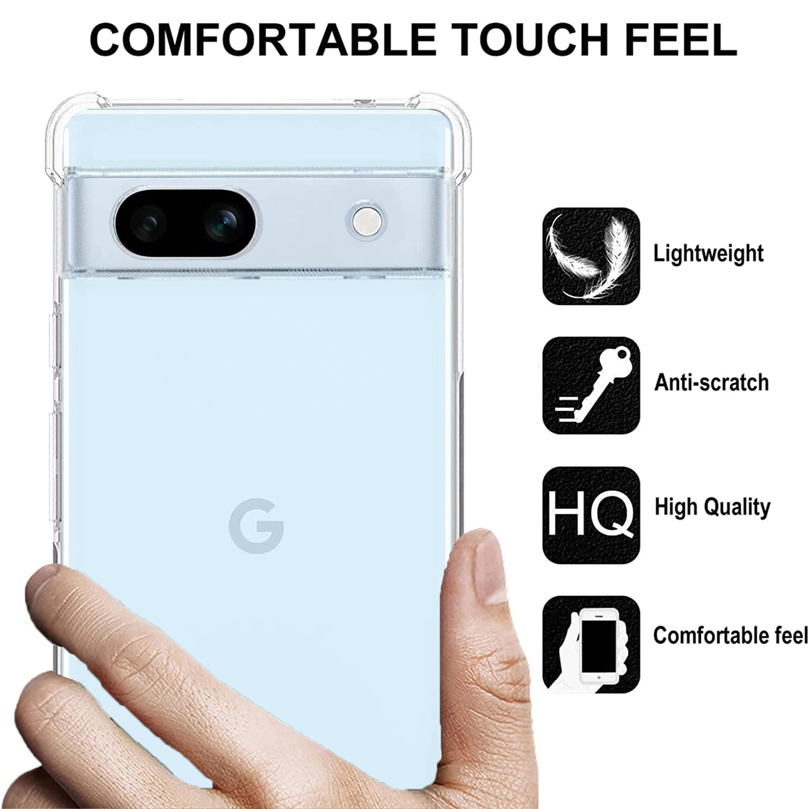 Custodia Morbida Trasparente In TPU Per Google Pixel 7a - Foto 2