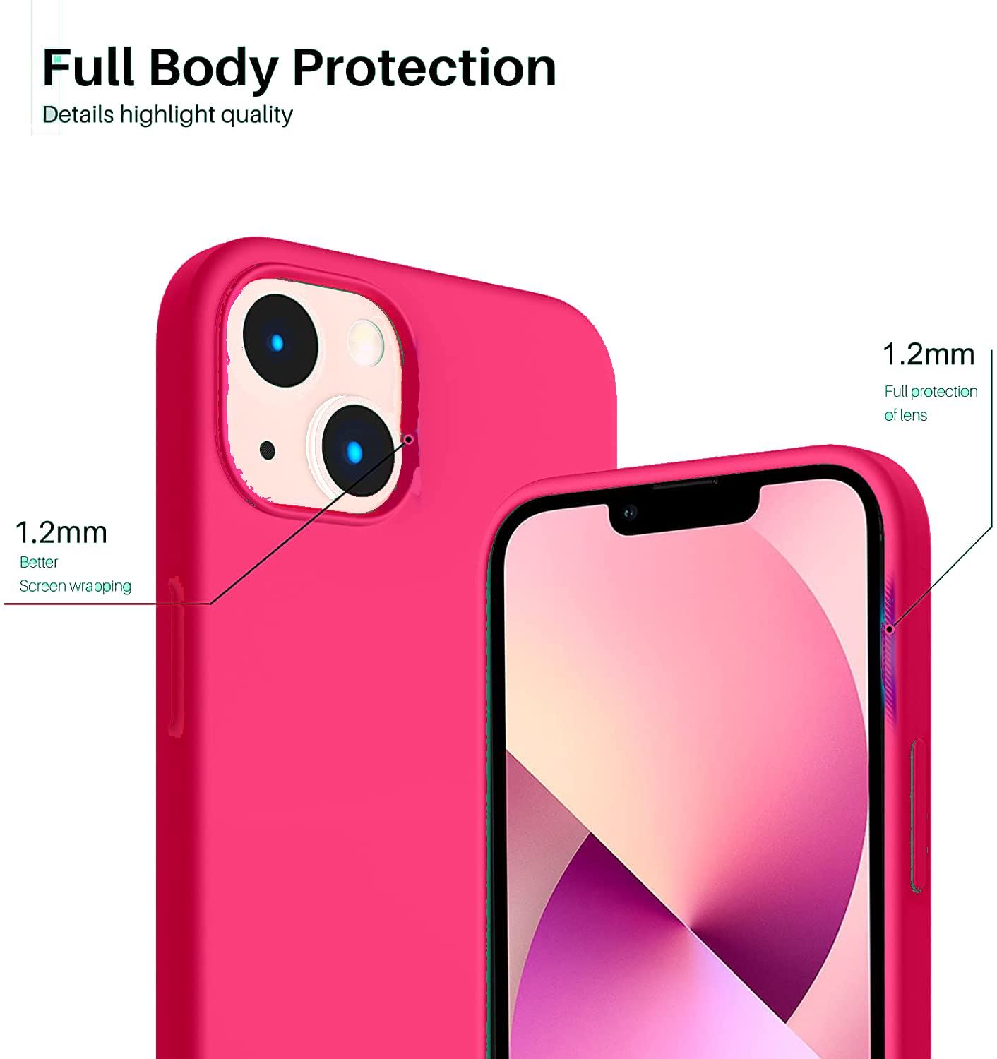 Captor Cover Trasparente Per IPhone 13: Custodia Sottile Anti-ingiallimento Con Bordi Rialzati