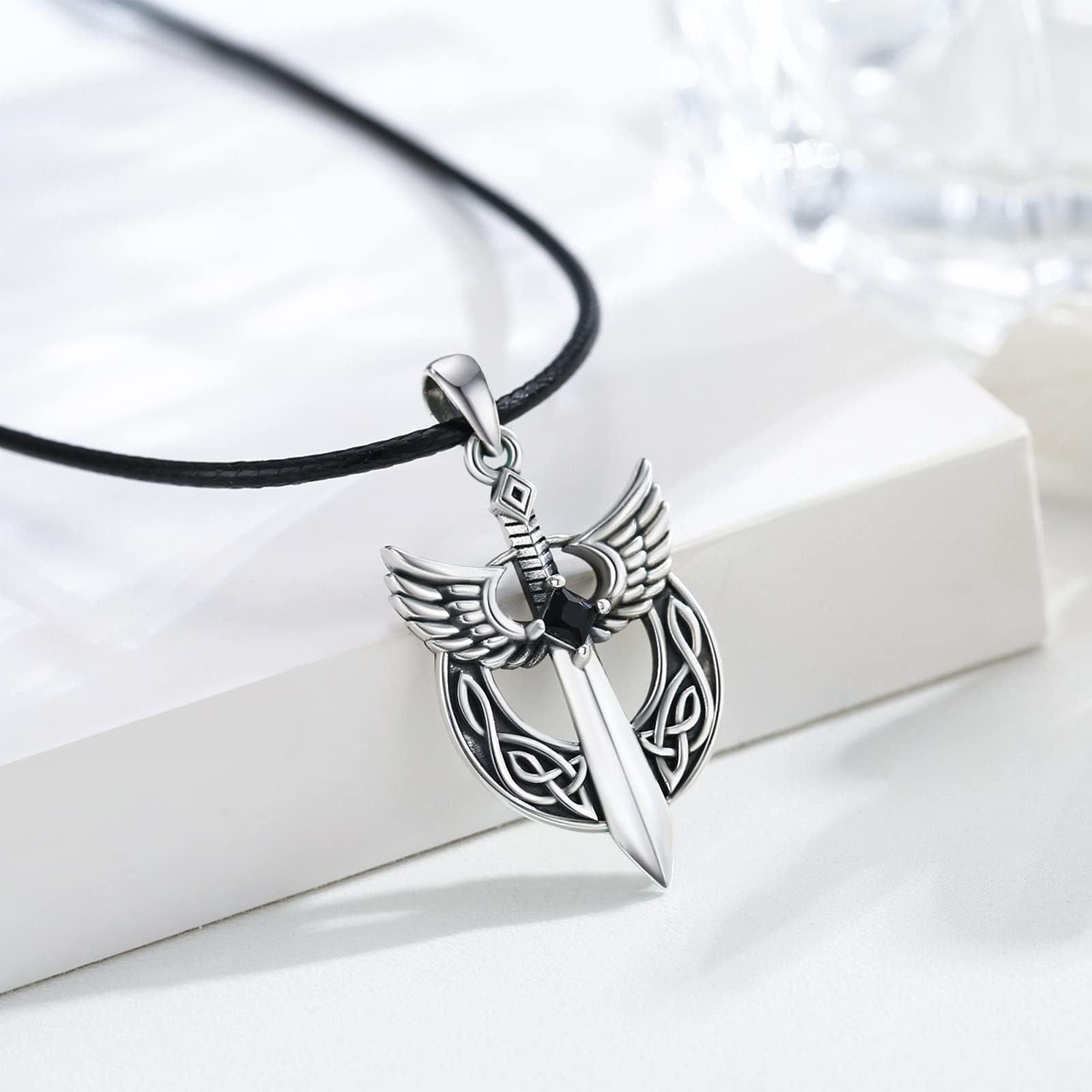 Wikinger Anhänger Halskette 925 Sterling Silber Nordische Viking Kompass Halskette Wikinger Pfeilspitze Schmuck für Mann Freund Bruder Damen