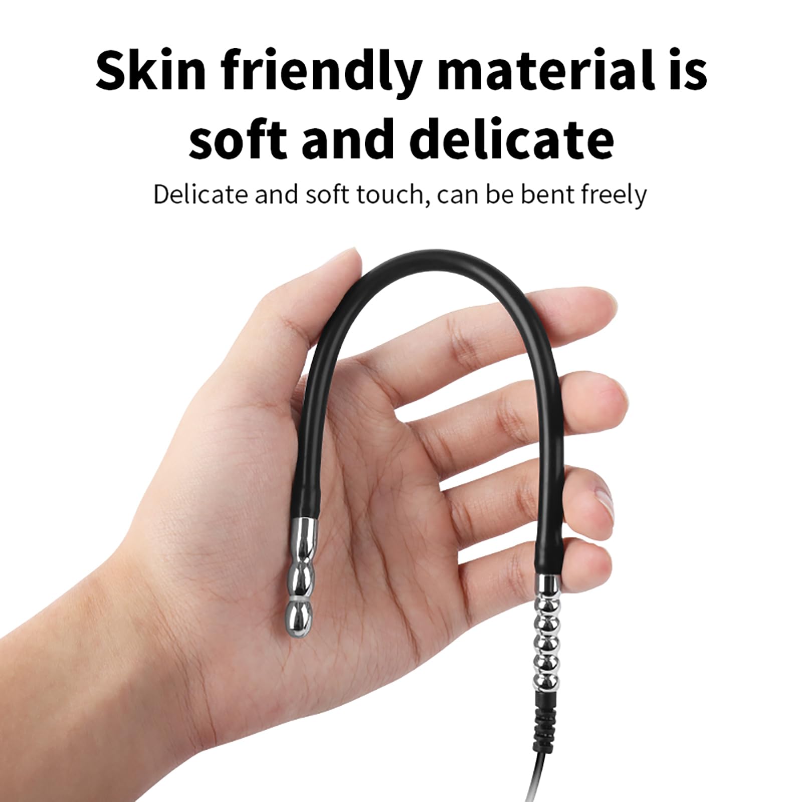 Electro Sex Penis Plug Vibratore Del Pene in Silicone Dilatatori Uretrali Uomo Stimolazione Uretrale Masturbazione Giocattolo Sessuale (L)