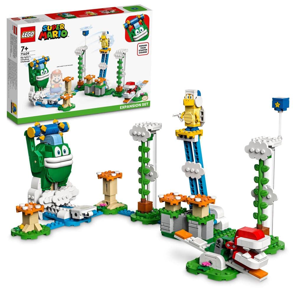 LEGO 71409 Super Mario Ensemble d’Extension Le Défi du Maxi-Spike sur Un Nuage, Jeu de Construction, pour Figurine Interactive, Jouet Enfant 8 Ans, Cadeau