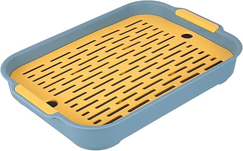 Miniatura 10 de Holibanna Bandeja de drenaje Escurridor De para Fregadero Fregadero Estante de drenaje de utensilios Bandeja de drenaje de platos Bandeja de drenaje