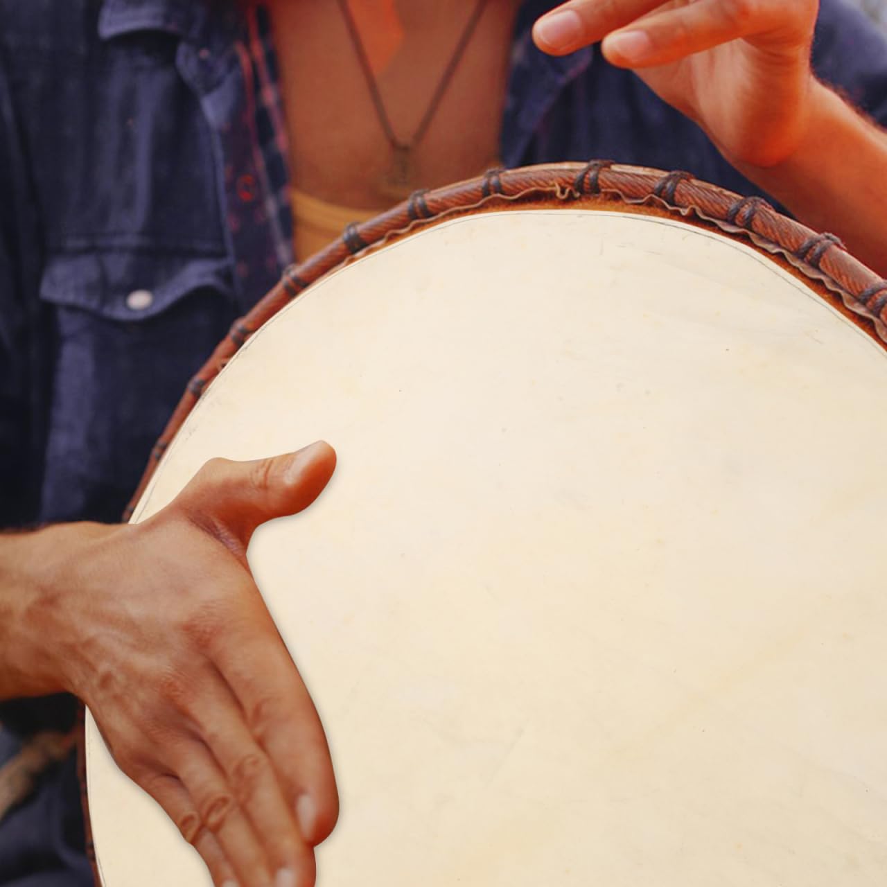 Sosoport Peau De Tambour De Chèvre 17.72 Pouces Tête De Remplacement Pour Tambours Africains Djembé Et Percussions À Main Son Authentique Durable