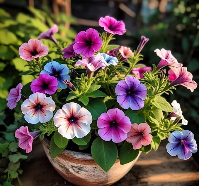 Petunia Flower Seeds – Easy-to-Grow Annual Garden Seeds for Vibrant Blooms, Hanging Baskets, Containers & Pollinator-Friendly Gardens(Pack Of 200+ Seed)