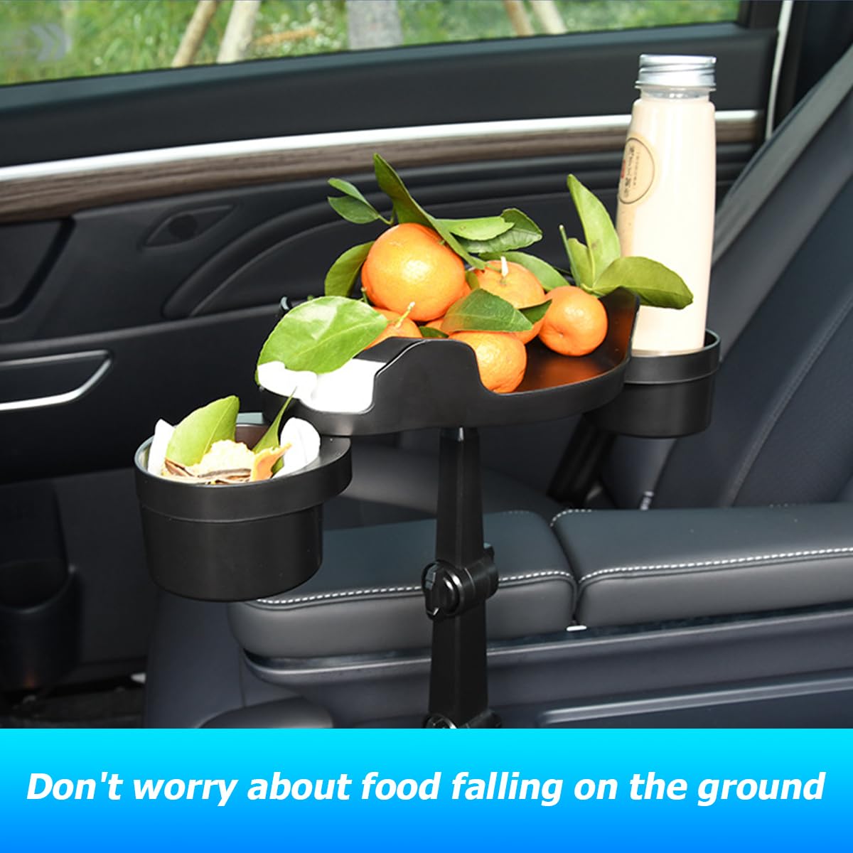 CGEAMDY Car Drink Holder Table Tray, 360° Adjustable Car Table With - View #4