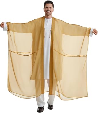 Muslim Mens Pure Color Long Sleeves Bisht Cardigan Robe Dubai Abaya