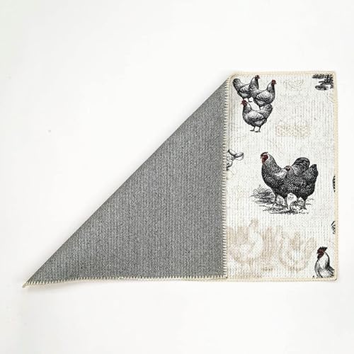 Miniatura 3 de Benissimo Softwoven - Tapete de 24 x 36 pulgadas, tapete de puerta delantera, 85% algodón, estampado de animales divertidos, lavable a máquina,