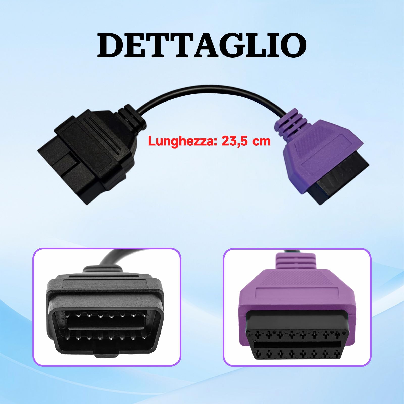 Adattatore OBD2 A4 Viola Per MultiECUScan – Compatibile Fiat, Jeep, Chrysler, Dodge, Lancia Con Apertura Cofano Elettrica