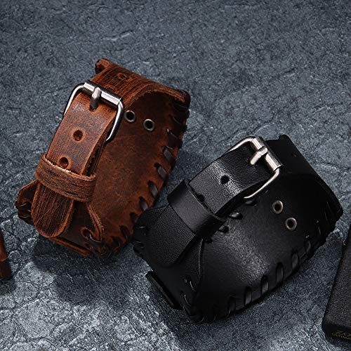 Pulsera de cuero trenzado Juland para hombre ajustable miniatura 3