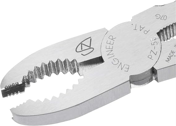 ENGINEER PZ-55 Gripping Pliers & BPT-PCH Tool Pouch Bundle (Made in Japan)