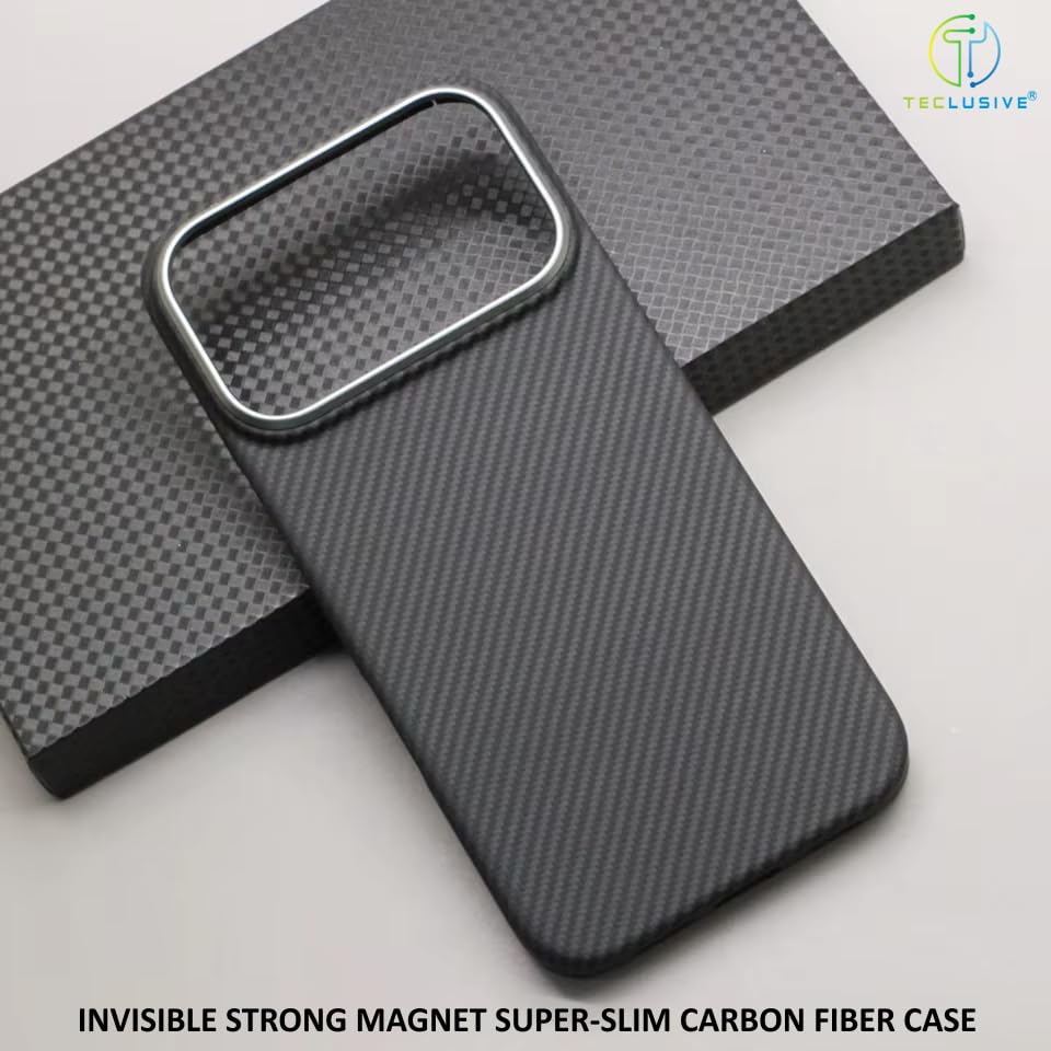 Image of T Teclusive Carbon Fiber Case Compatible with Magsafe iPhone 17 Pro Max