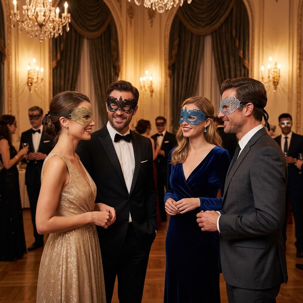 6PCS Masquerade Mask for Women, lace mask,Masquerade Masks for Halloween