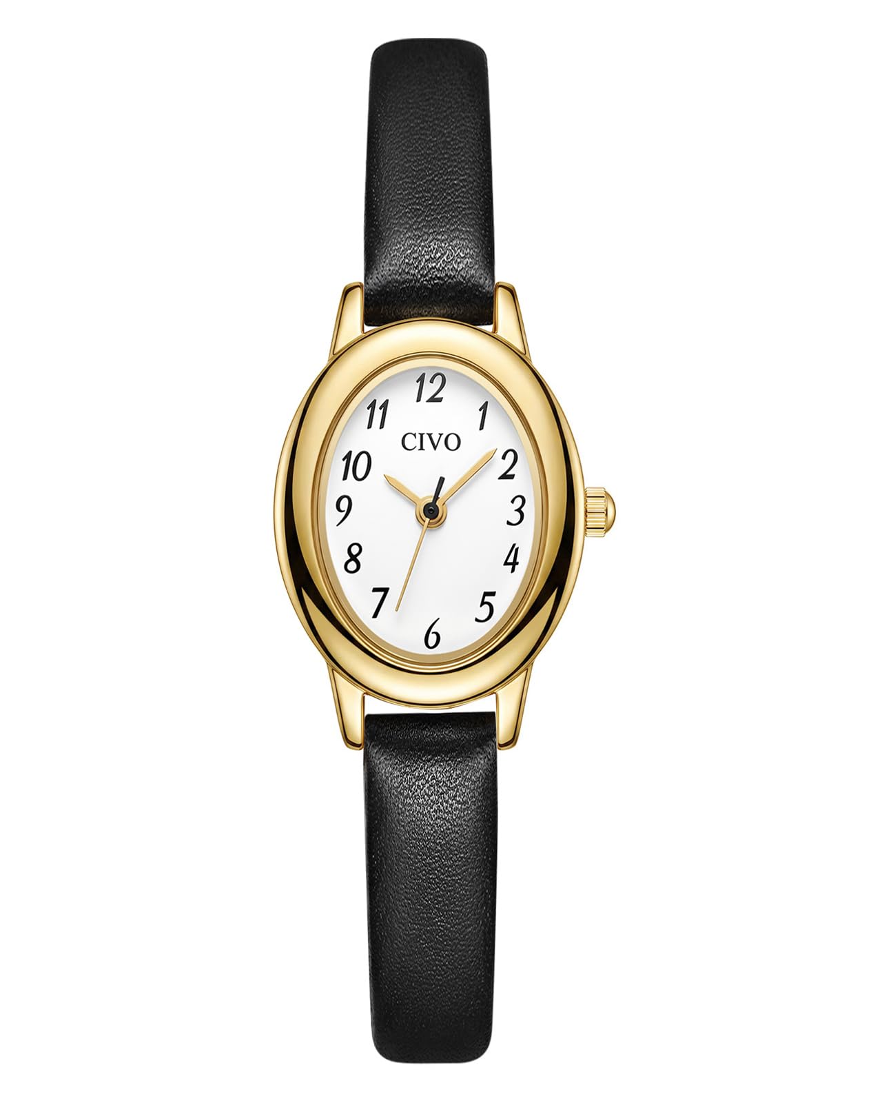 Small Oval Watches for Women: Elegant Leather Watch, Fits Small Wrists
