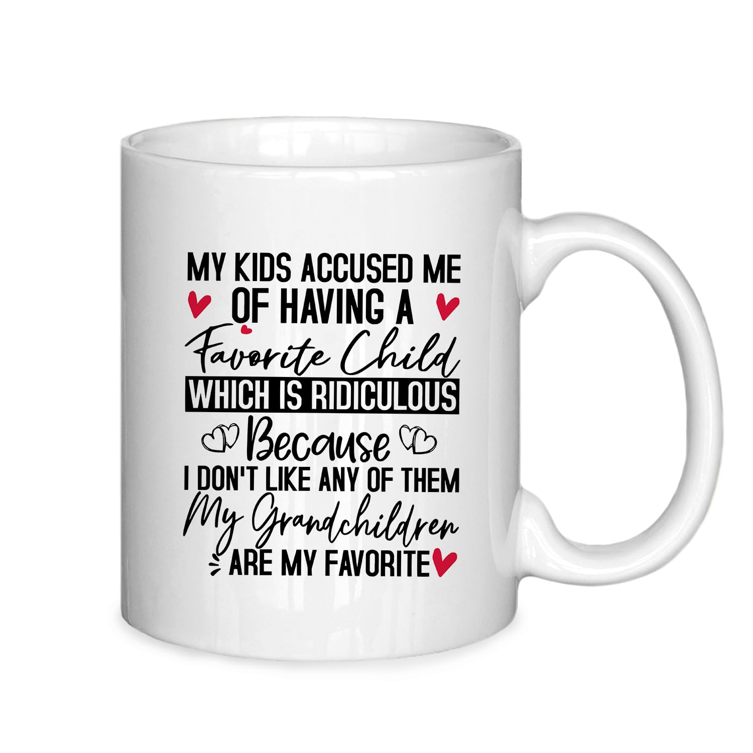 ignytiger Grandma & Grandpa Mugs - Grandparents Gifts, 11 oz Ceramic Coffee Mugs