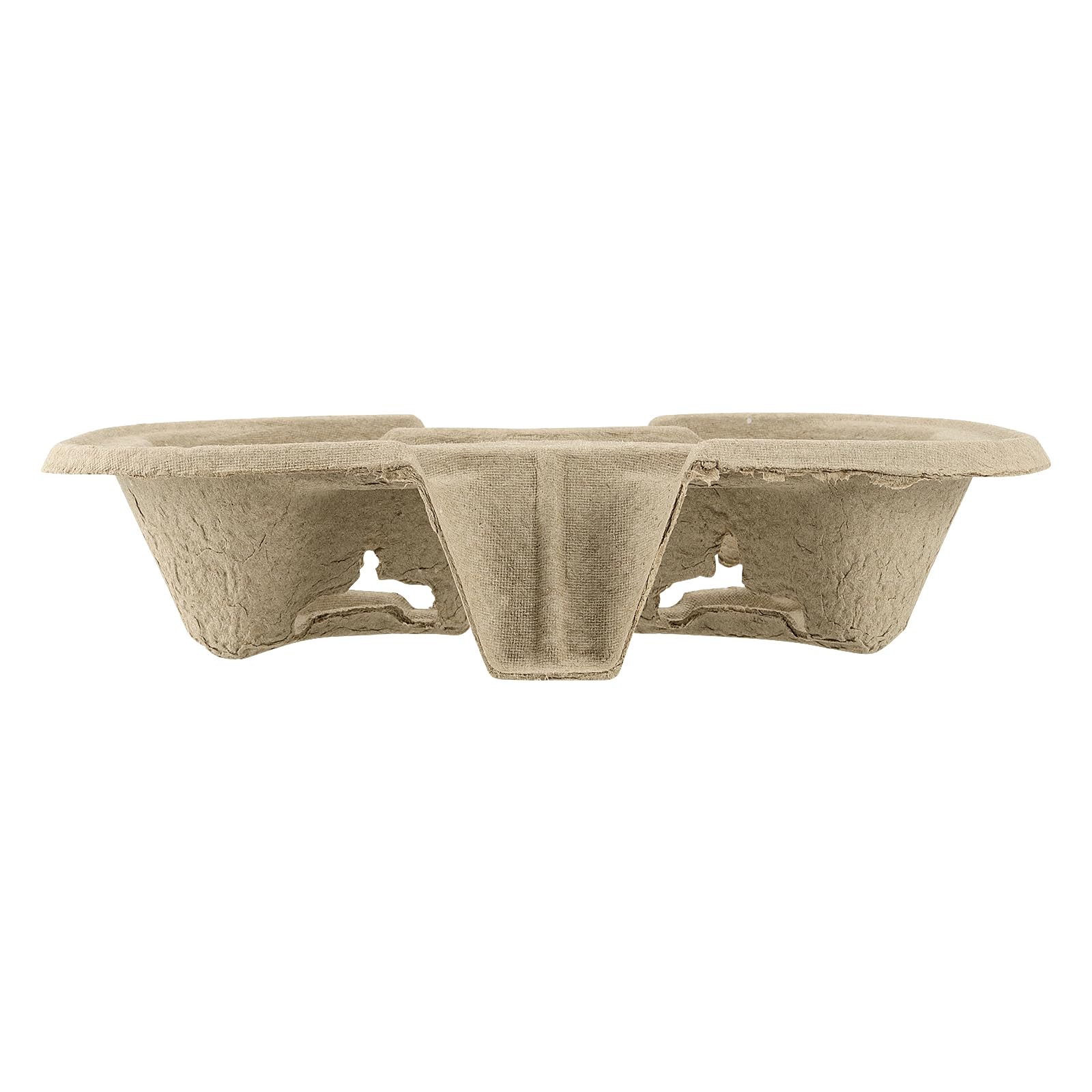 KEILEOHO Lot de 100 Porte-gobelets en Fibre de Cellulose - 2 Porte-gobelets en Carton à emporter - pour café et Boissons Chaudes et Froides - 22 x 11 x 4,5 cm