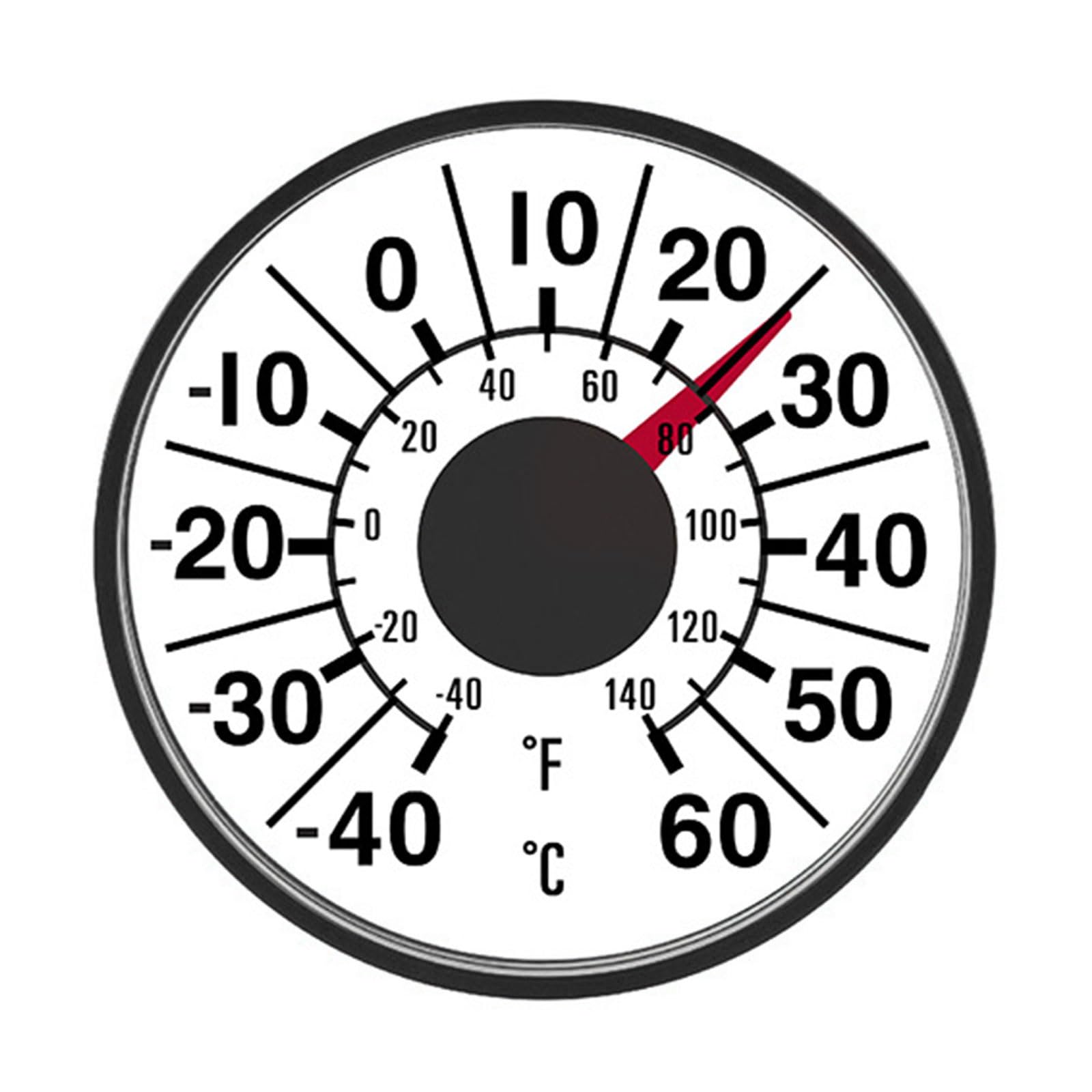 Indoor Outdoor Temperature Gauge with Double Scale Display Strong ABS Construction Easy Installation for Greenhouses Use Window Thermograph