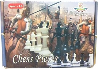 Chess Pieces Set, Black and White Standard Pieces, Ages 14+, No. 8899
