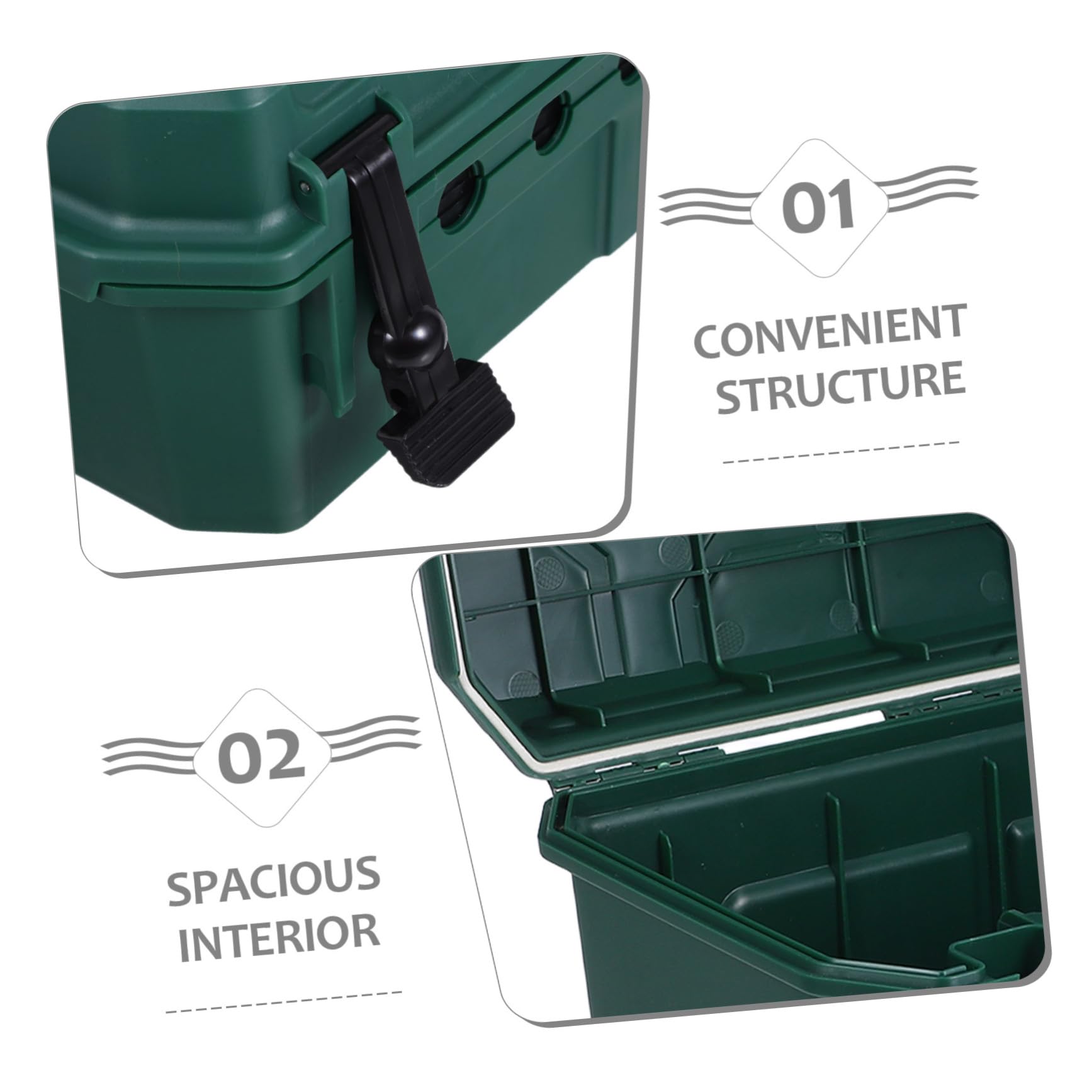 Caja de Conexiones Eléctricas Externa Ip55 Verde de Plástico | Gran Capacidad, Montaje y Retirada Rápidos, Protección contra Polvo, Uso en Actividades y Eventos al Aire Libre
