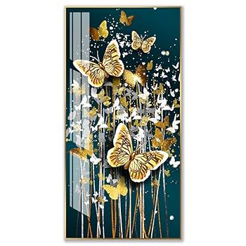 35*50客間装飾画7 Amazon.com: Ecqizer 蝴蝶玄关装饰画过道楼梯走廊尽头挂画轻奢