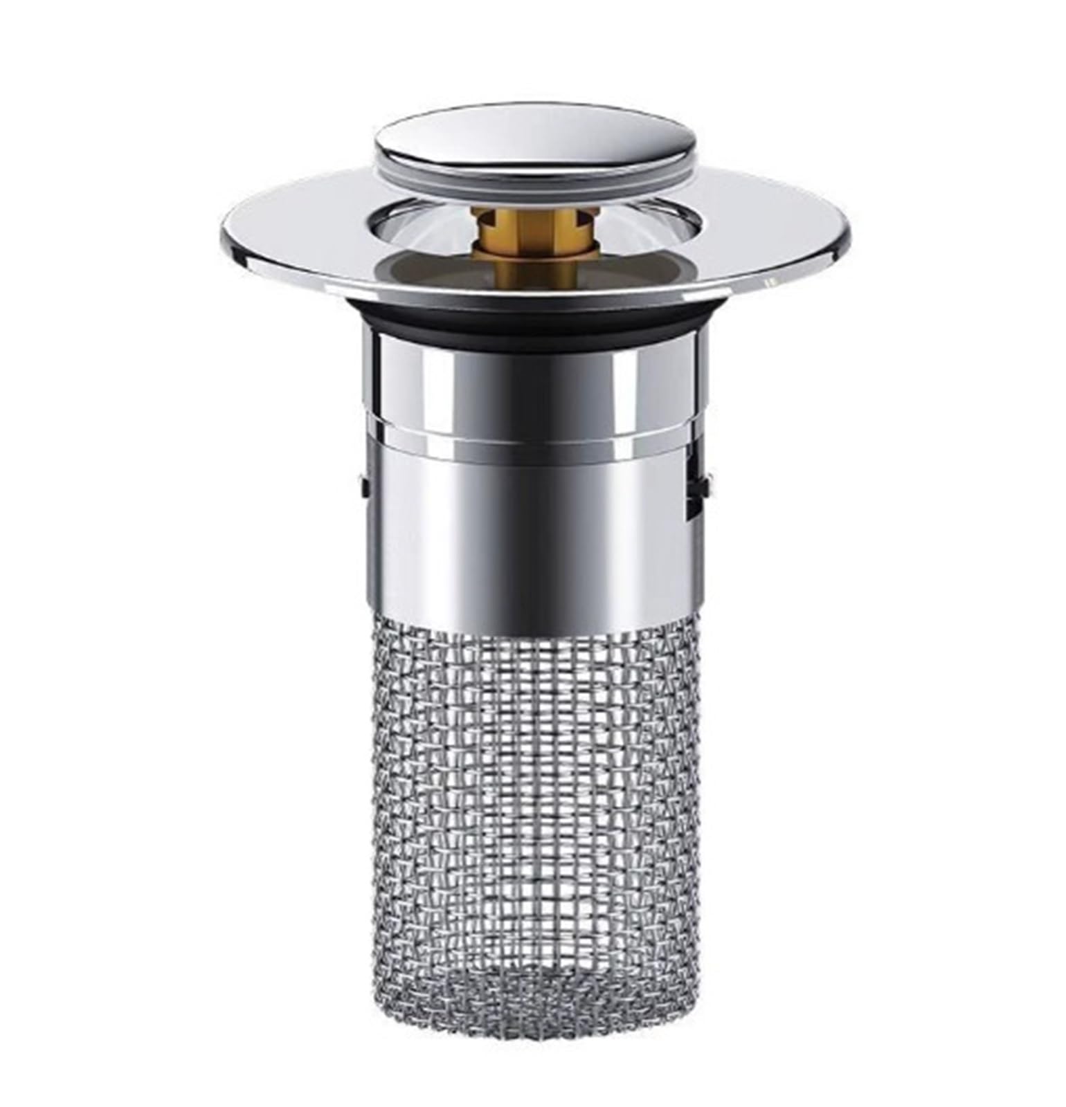 Fit for Kitchen Sink Drain Stopper - Leak Plug with Odor Pop-Up Bounce Core, Hair Strainer for Washbasin(Copper core)