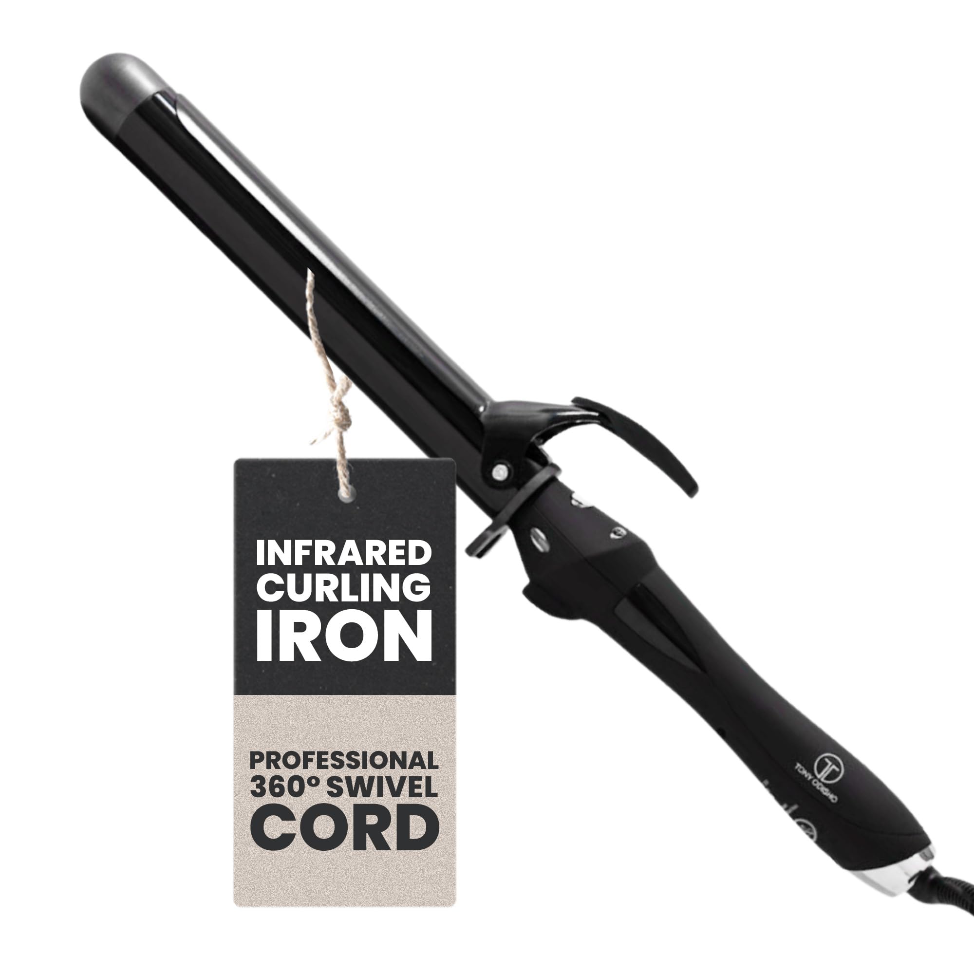 Infrared Curling Iron 1 5 Ceramic Tourmaline Long Barrel Digital Professional Hair Curler with Ion Technology for Big
