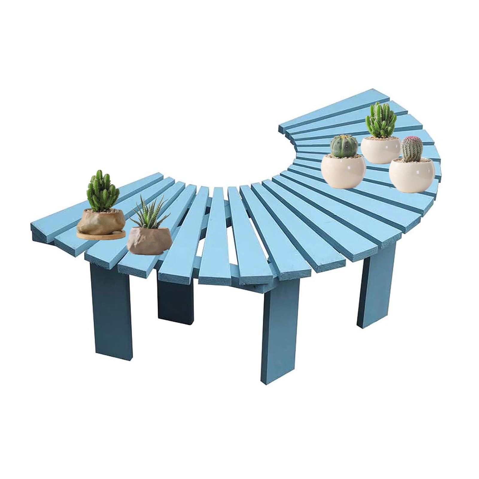 Banc d'arbre en bois demi-rond pour créer un coin de fraîcheur ombragé sur votre terrasse