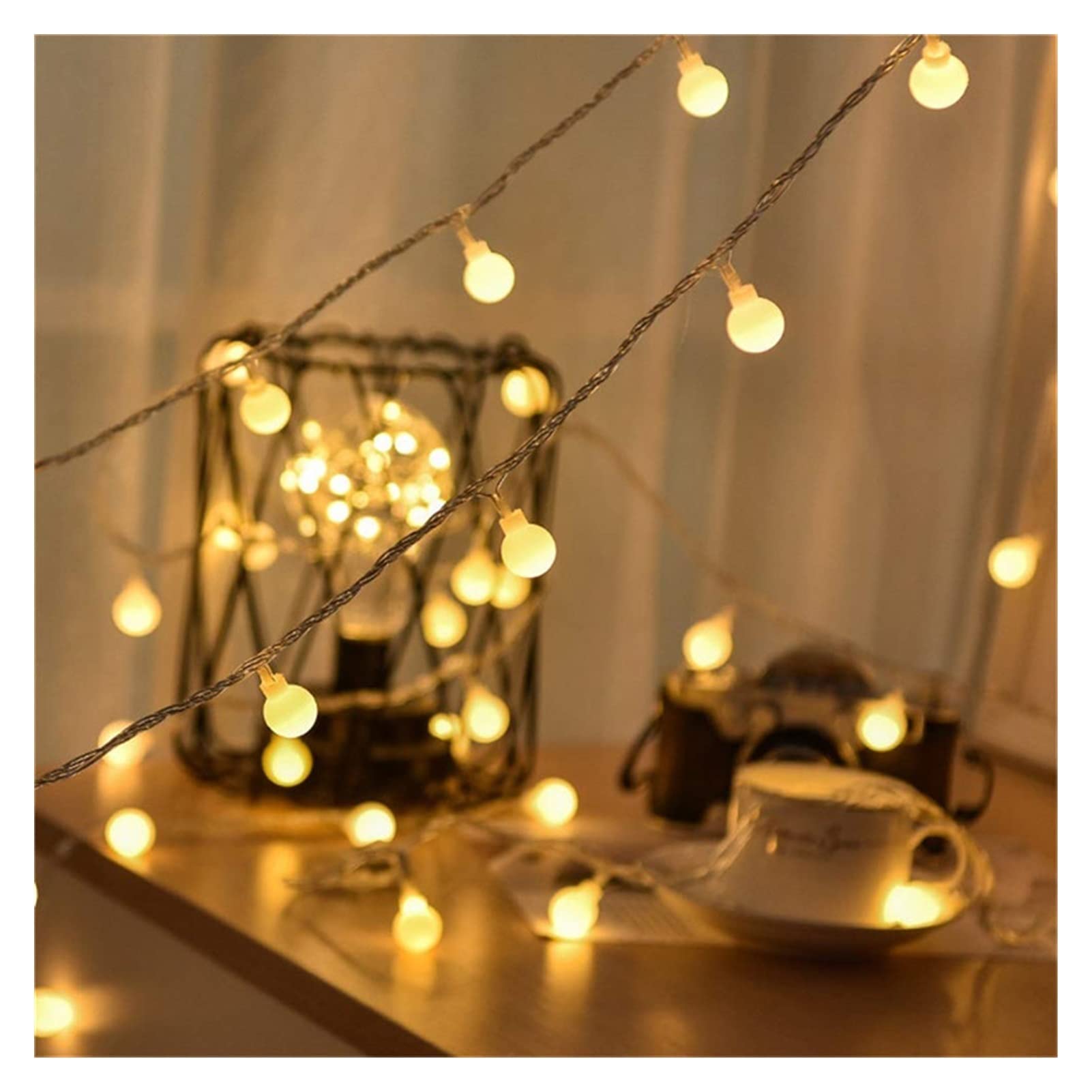 Weihnachtsdeko Feenhafte Girlande LED Kugelschnur Lichter Wasserdicht Für Weihnachtsbaum Hochzeit Home Indoor Dekoration Batteriebetrieben Lichterkette Innen