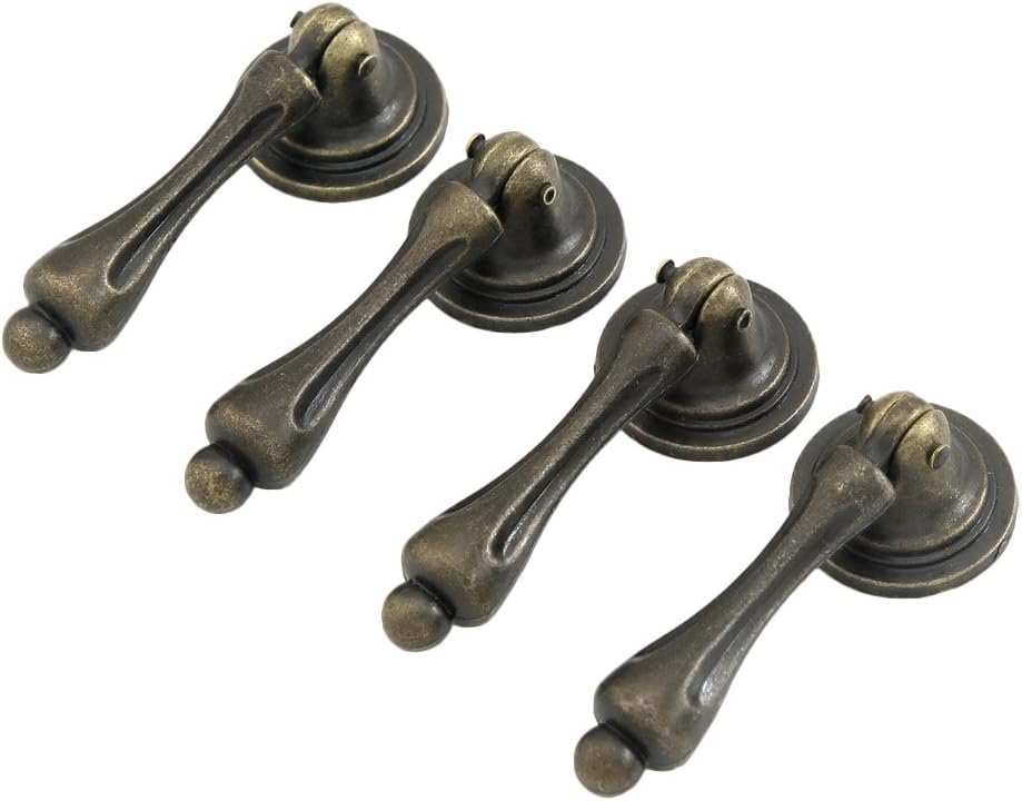 Owfeel Antique Drawer Cabinet Decorative Pull Handle Knob Pack of 4pcs