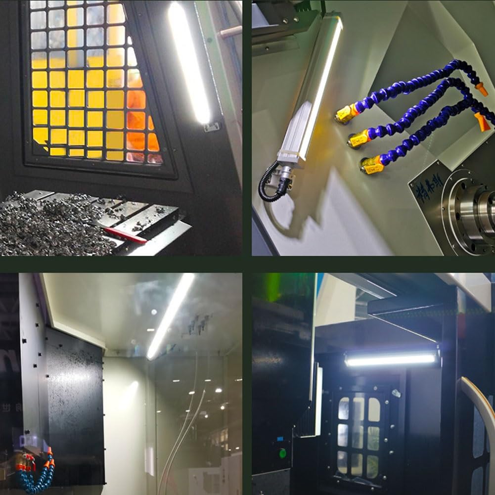 Lampa świetlna LED do obrabiarek, aluminiowa taśma świetlna odporna na wybuchy, oświetlenie stanowiska pracy, wodoodporna IP68, regulowana, odpowiednia do oświetlenia przemysłowego