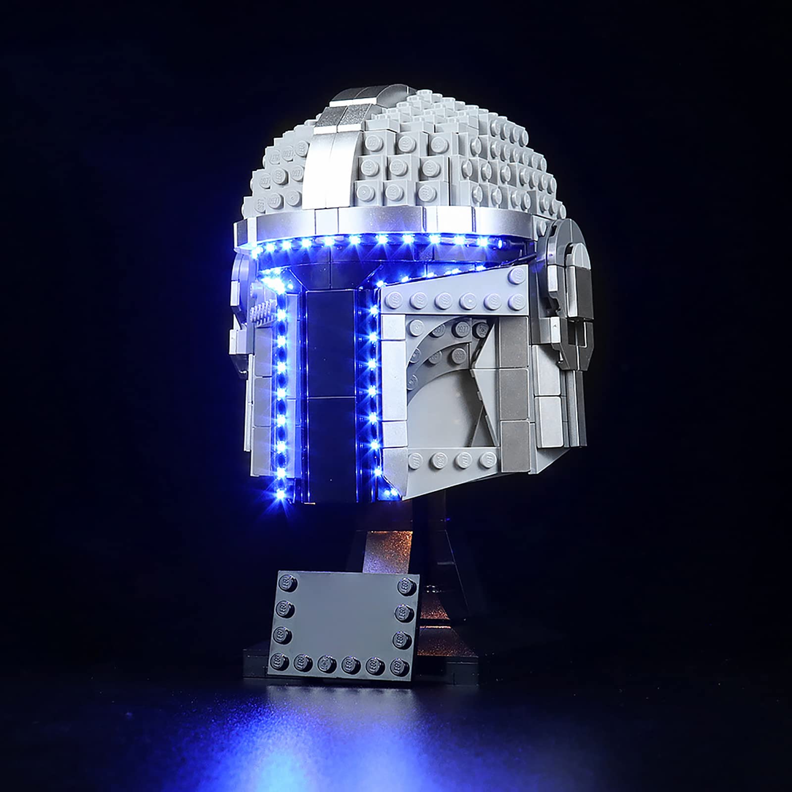 WANCHENG LED Lighting Kit for 75328, Light Kit Compatible With 75328 Star Wars Mandalorian Helmet (Model not included) (Classic Edition)