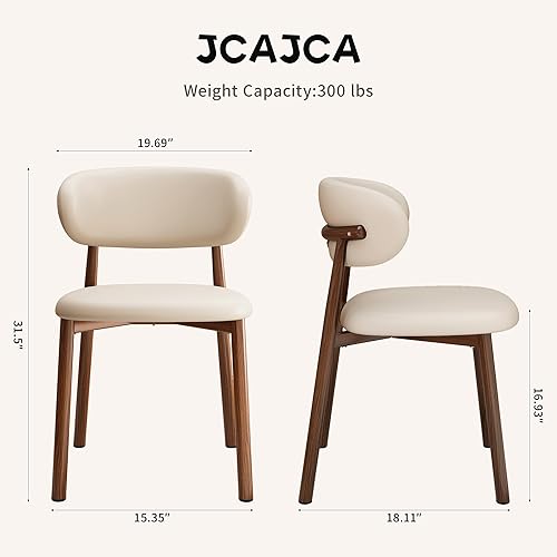 Miniatura 2 de Juego de 4 sillas de comedor de cocina tapizadas modernas con patas de metal, nogalbeige