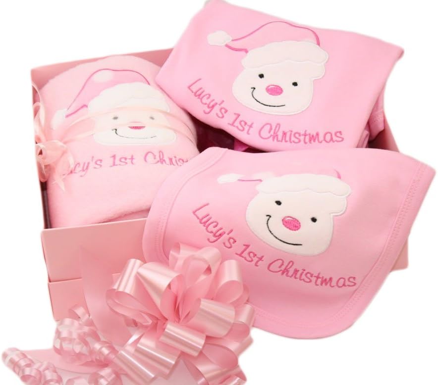 personalised my first christmas sleepsuit