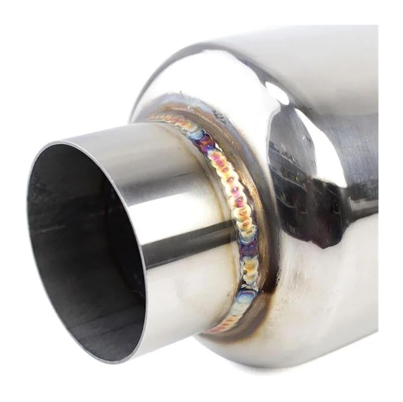 Tubo Escape Coche Punta 63mm Silenciador Acero Inoxidable Universal Carreras Garganta Trasera Silbato Coche Escape Tubo Silenciador
