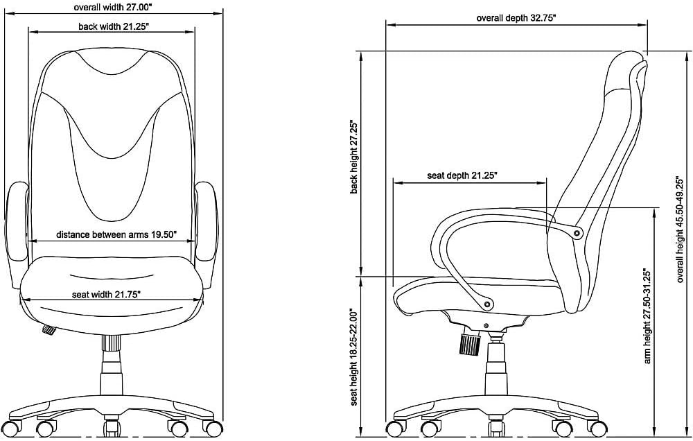 Gеt Pорulаr оƒƒеr Lorell Hi-Back Executive Chair, 30-1/2 by 25-1/2 by 47-Inch to 50-1/2-Inch, Black