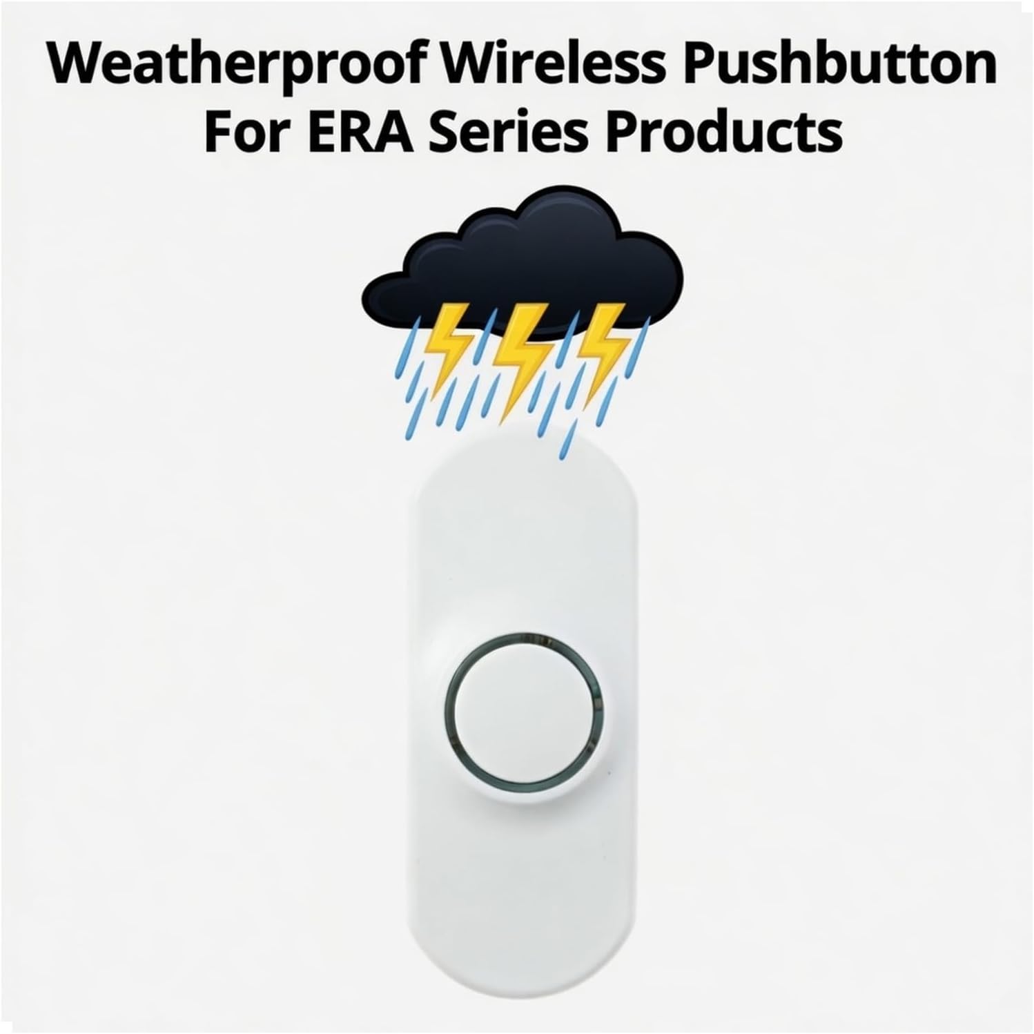Doorbell Button Wireless For Safeguard Supply ERA Series Door Bells & Chimes Wireless Kits Only- 3/4 Mile Range Wireless Doorbell Signal Penetrates Multiple, Floors & Walls