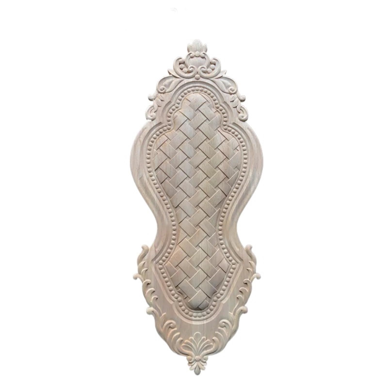 Apliques de tallado madera natural tallada a mano para decoraciones elegantes de sala estar