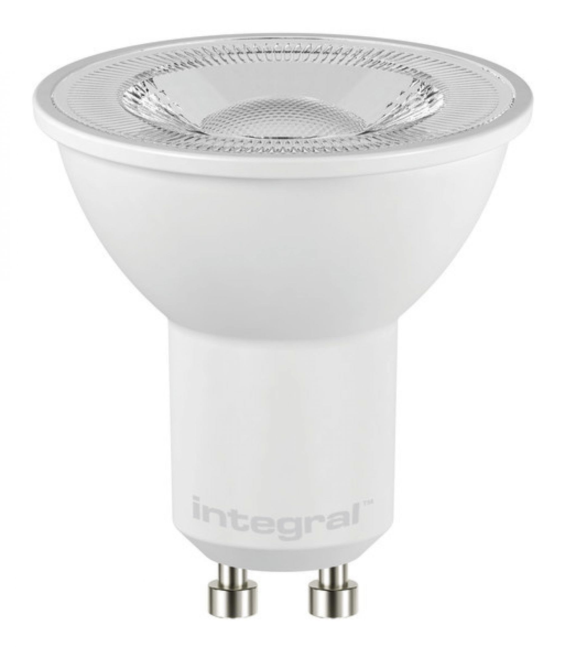 Integral ILGU10NC114 4.9w LED GU10 Bulb, 2700K, Non Dimmable, 595lm =75w, 36° Beam, Matt White, 54mm diameter