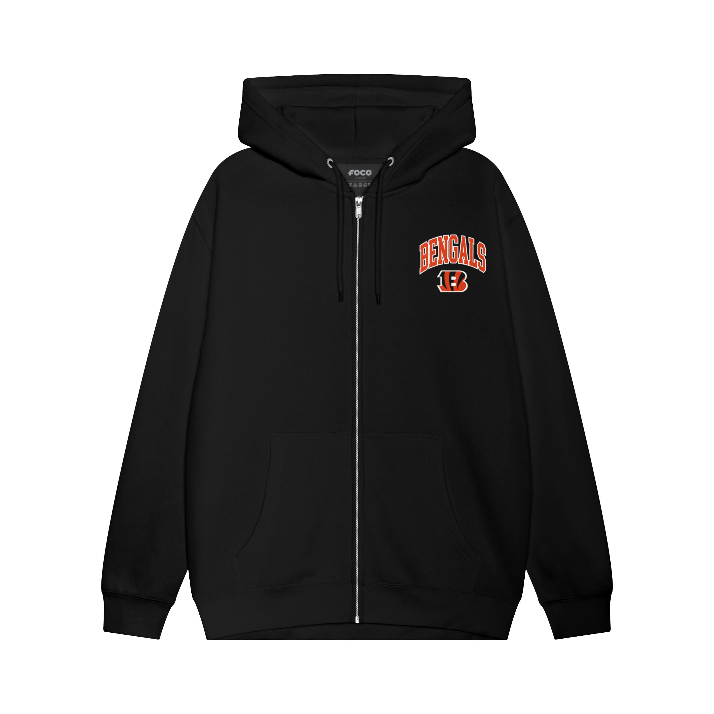 FOCO NFL Team Logo Arched Wordmark Zip Up Hoodie โ image 1
