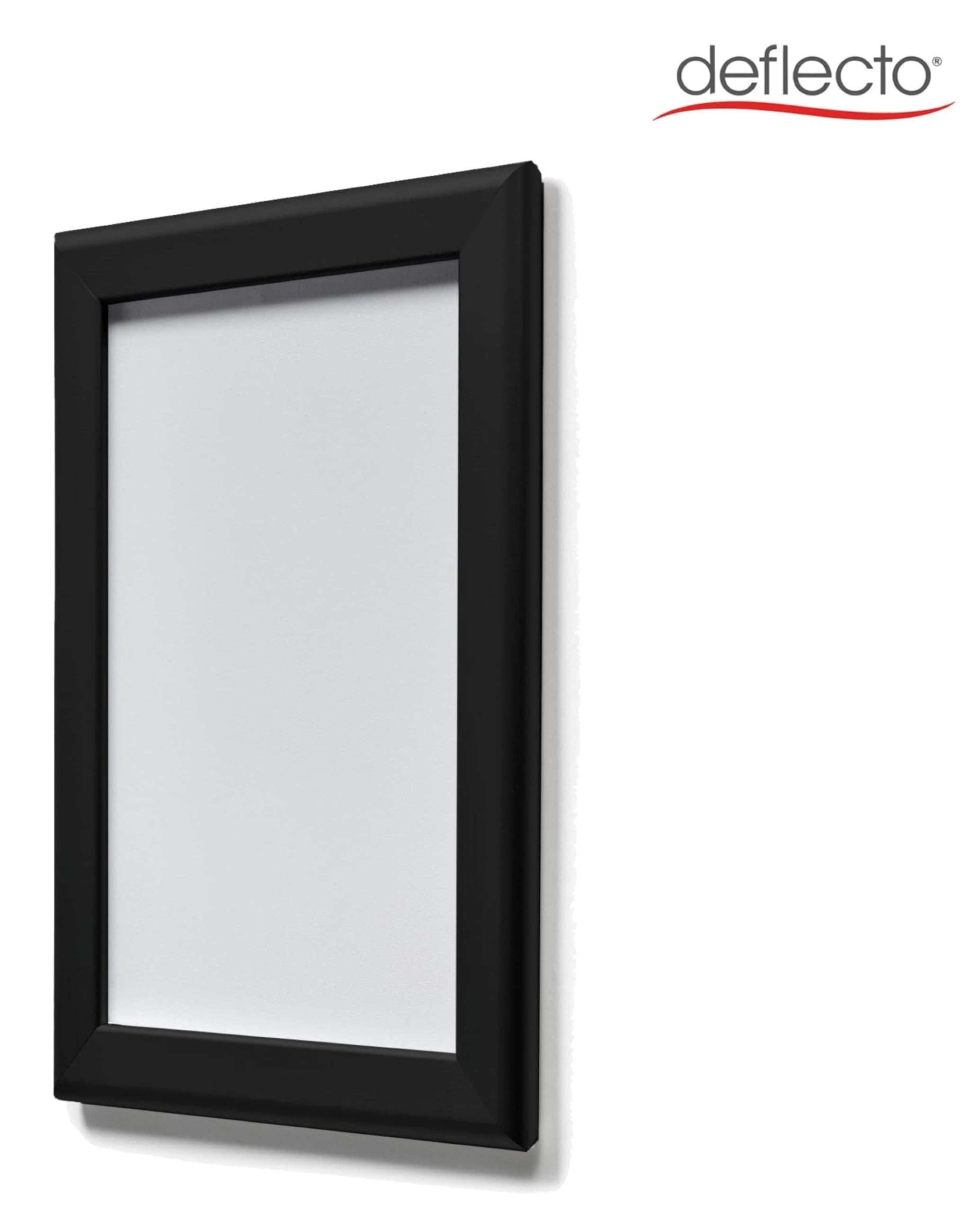 Deflecto A4 Snap Frame Pack of 5, Elegant Black Aluminium Clip Frame for Wall Display - Image 4