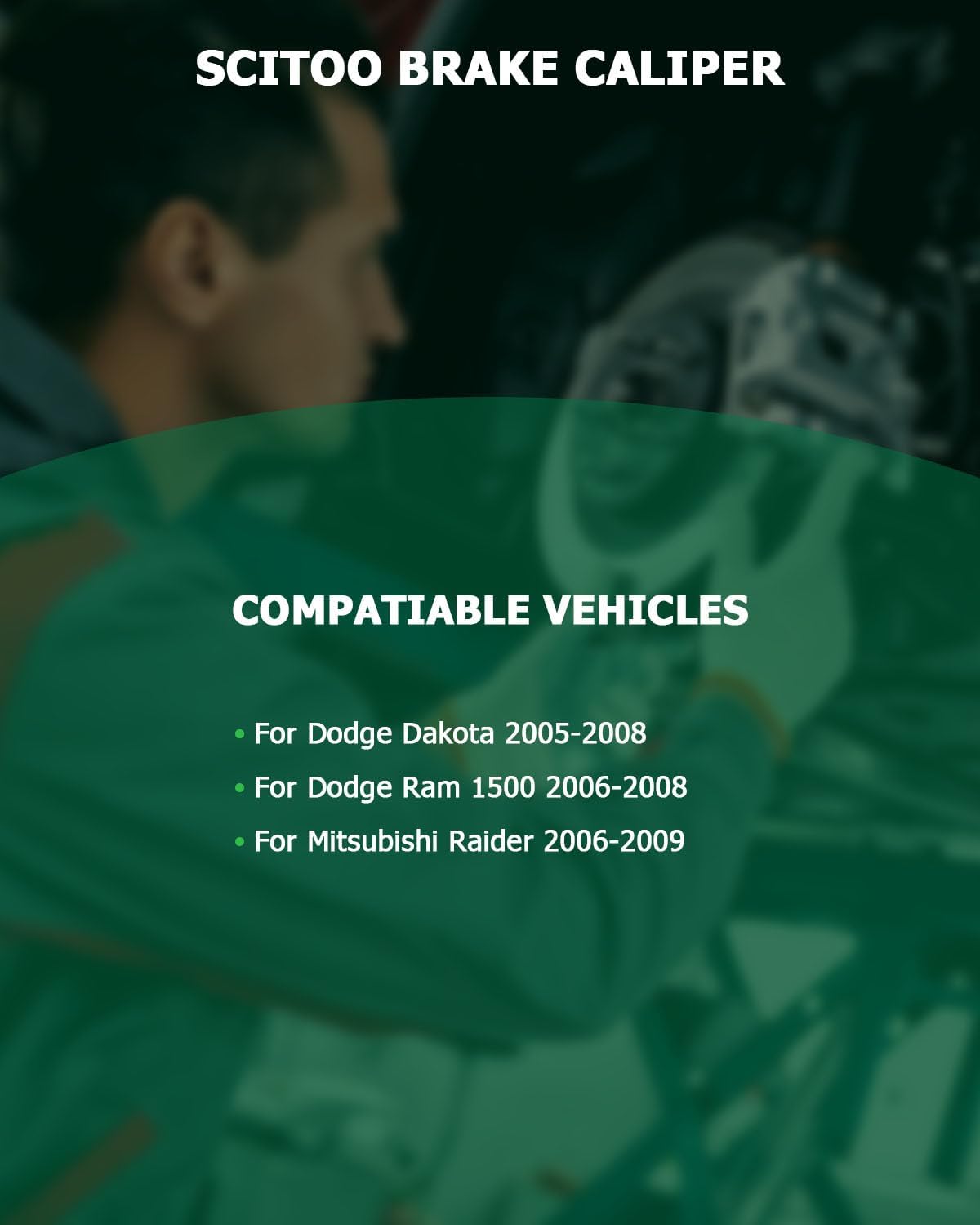 SCITOO Front Right Brake Caliper With Bracket 18B5008 Compatible For Dodge Dakota 2005-2008 For Dodge Ram 1500 2006-2008 For Mitsubishi Raider 2006-2009