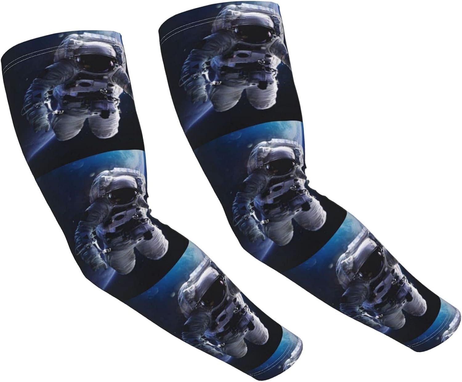 アームカバー 両腕用セット 冷却 速乾性 滑り止め 軽量 49cm 宇宙飛行士 壁紙や印刷に最適な スポーツ用アームスリーブ ユニセックス のサイエンスフィクションファンタジー 上品 深宇宙の画像