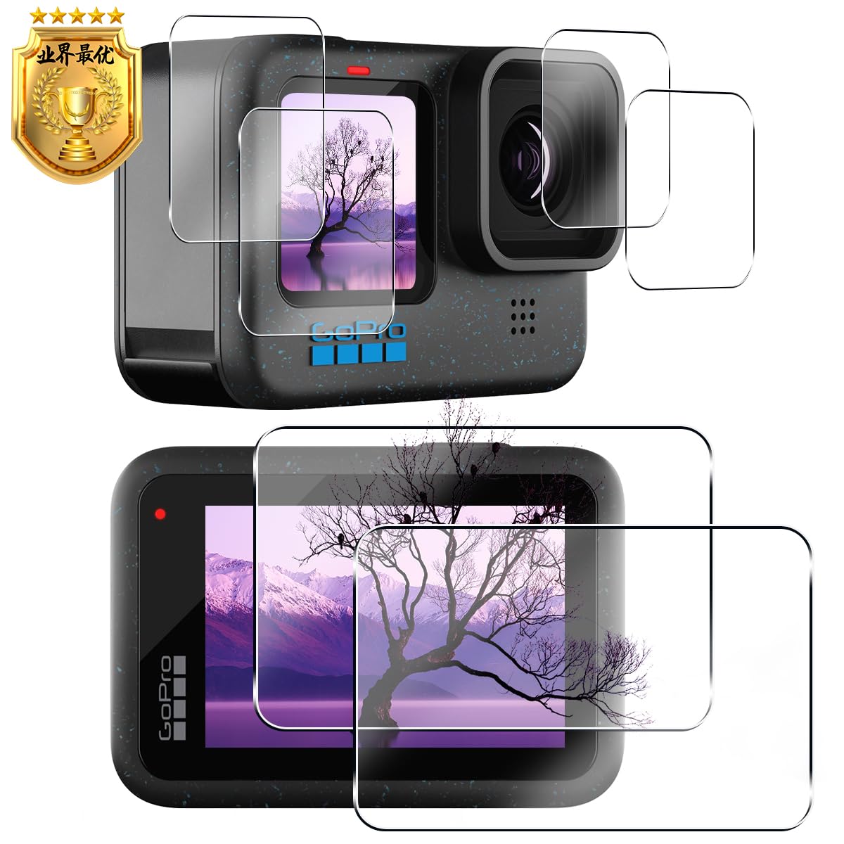 Amazon.co.jp: 【2+2+2枚セット】対応 Gopro Hero 12 / Hero 11 / Hero 
